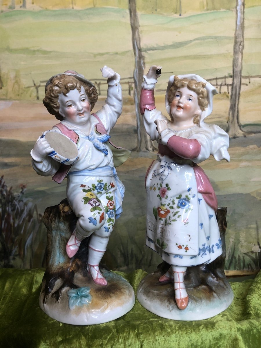 Pair Of Conta & Boehme Porcelain Country Dancers-photo-2
