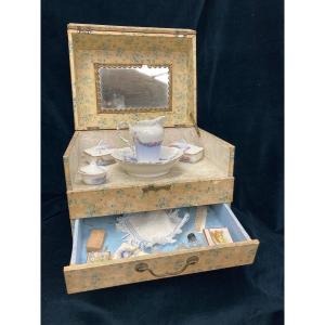 Rich Toiletries Box For Doll From The End Of The 19th Century