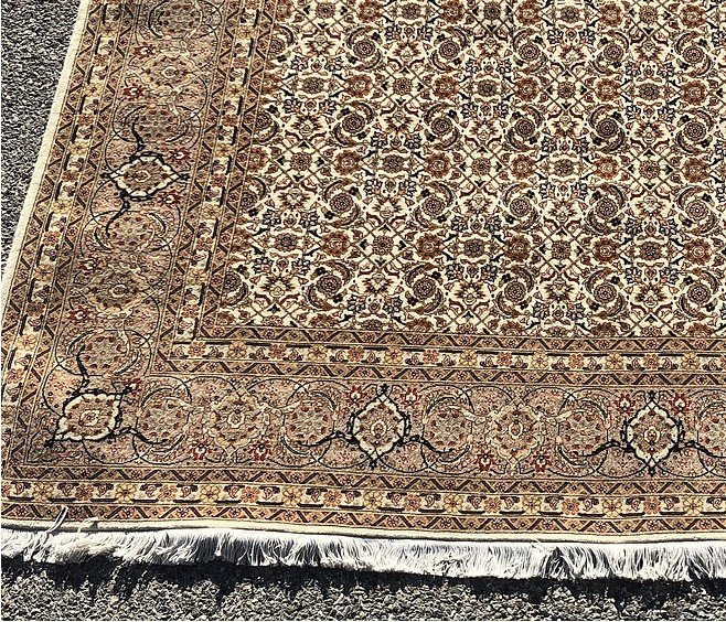     Tapis d'Orient Iran Tabriz Laine Et Soie : 2.00  X 2.00 M-photo-1