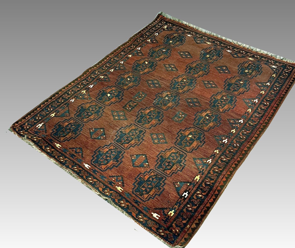 Antique Ersari Oriental Rug - Entirely Handmade - Size: 1.00 X 1.60 Meters-photo-4