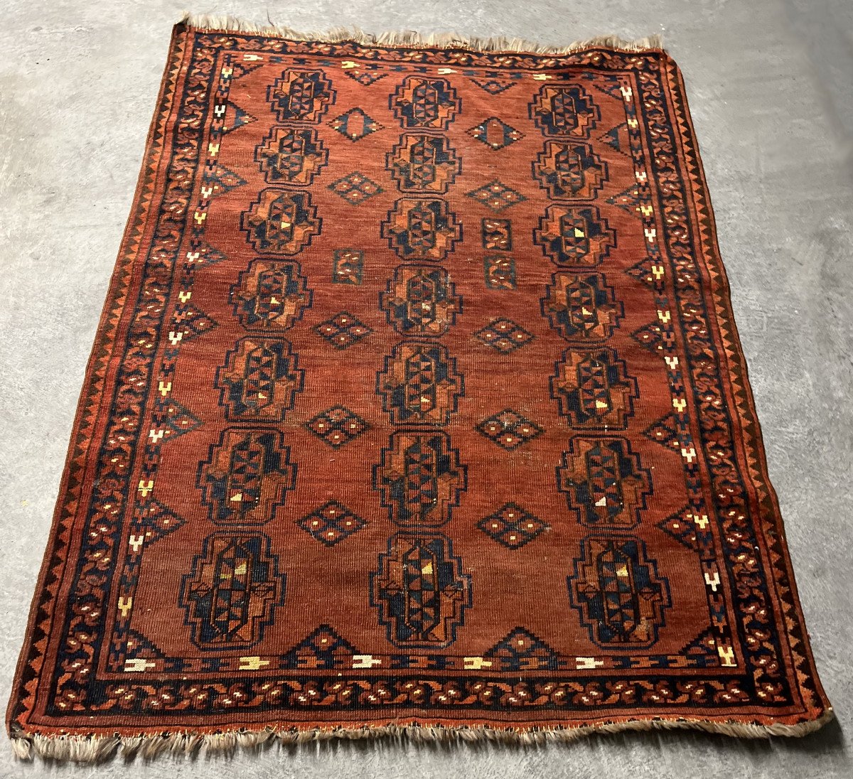 Antique Ersari Oriental Rug - Entirely Handmade - Size: 1.00 X 1.60 Meters-photo-1