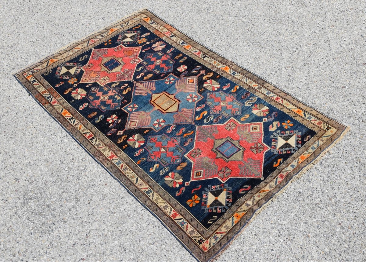 Old  Shirvan-baku A Size: 1.10 X 1.67 Meters" Quality: Wool On Wool Weft-photo-3