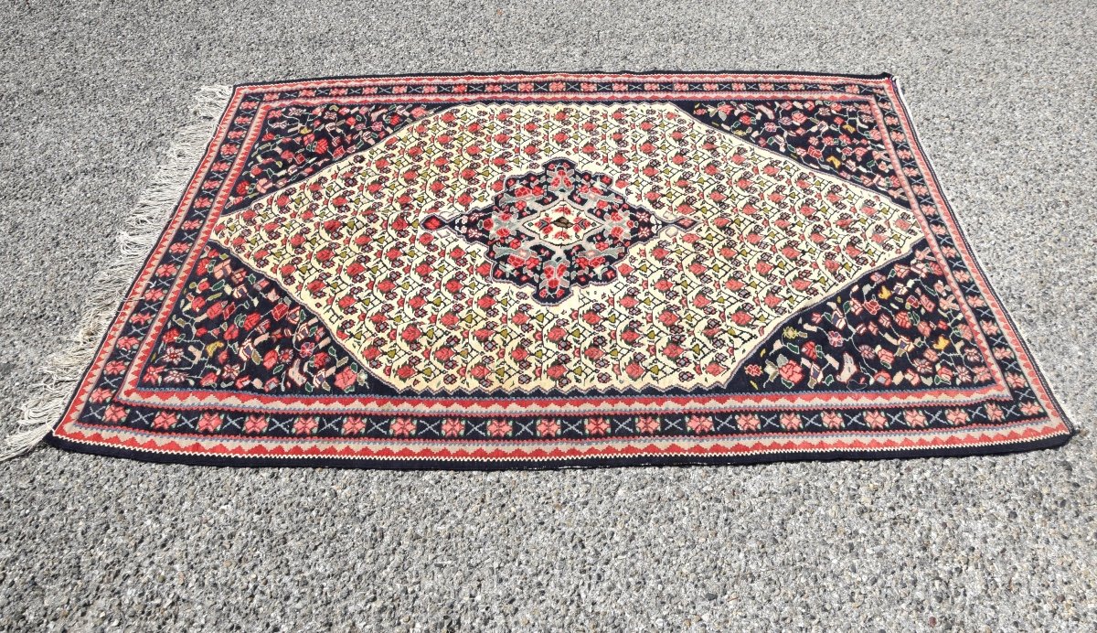 Kilim Rug Senneh Iran "circa 1950" Dim : 1.40 X 2.13 M-photo-4