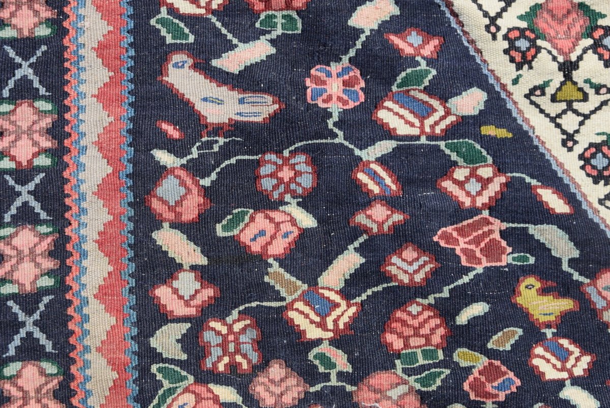 Kilim Rug Senneh Iran "circa 1950" Dim : 1.40 X 2.13 M-photo-4