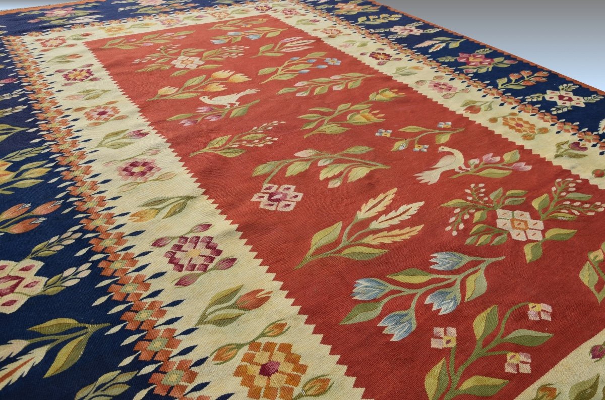 Rug, Entirely Handmade Bessarabian Kilim. Dim: 2.10 X 3.07 Meters-photo-3