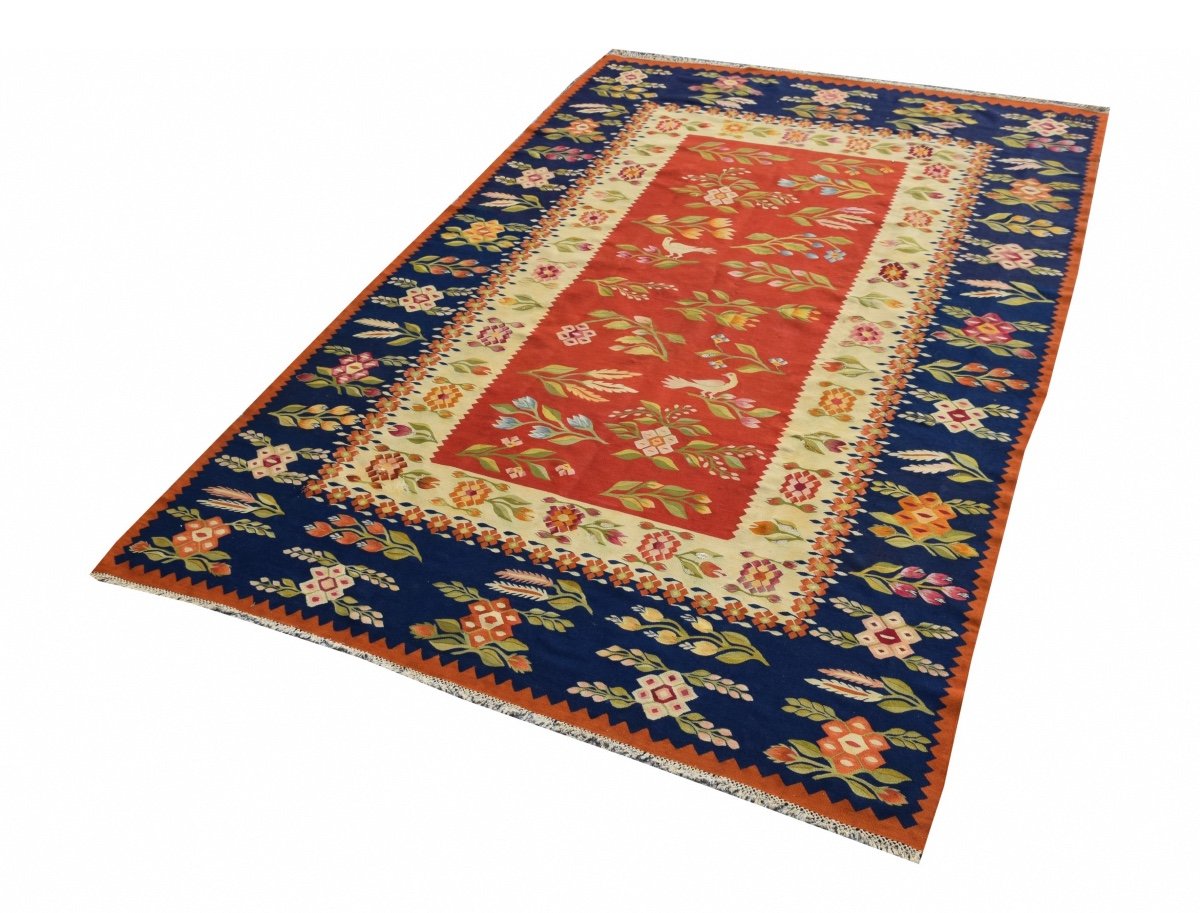 Rug, Entirely Handmade Bessarabian Kilim. Dim: 2.10 X 3.07 Meters-photo-4