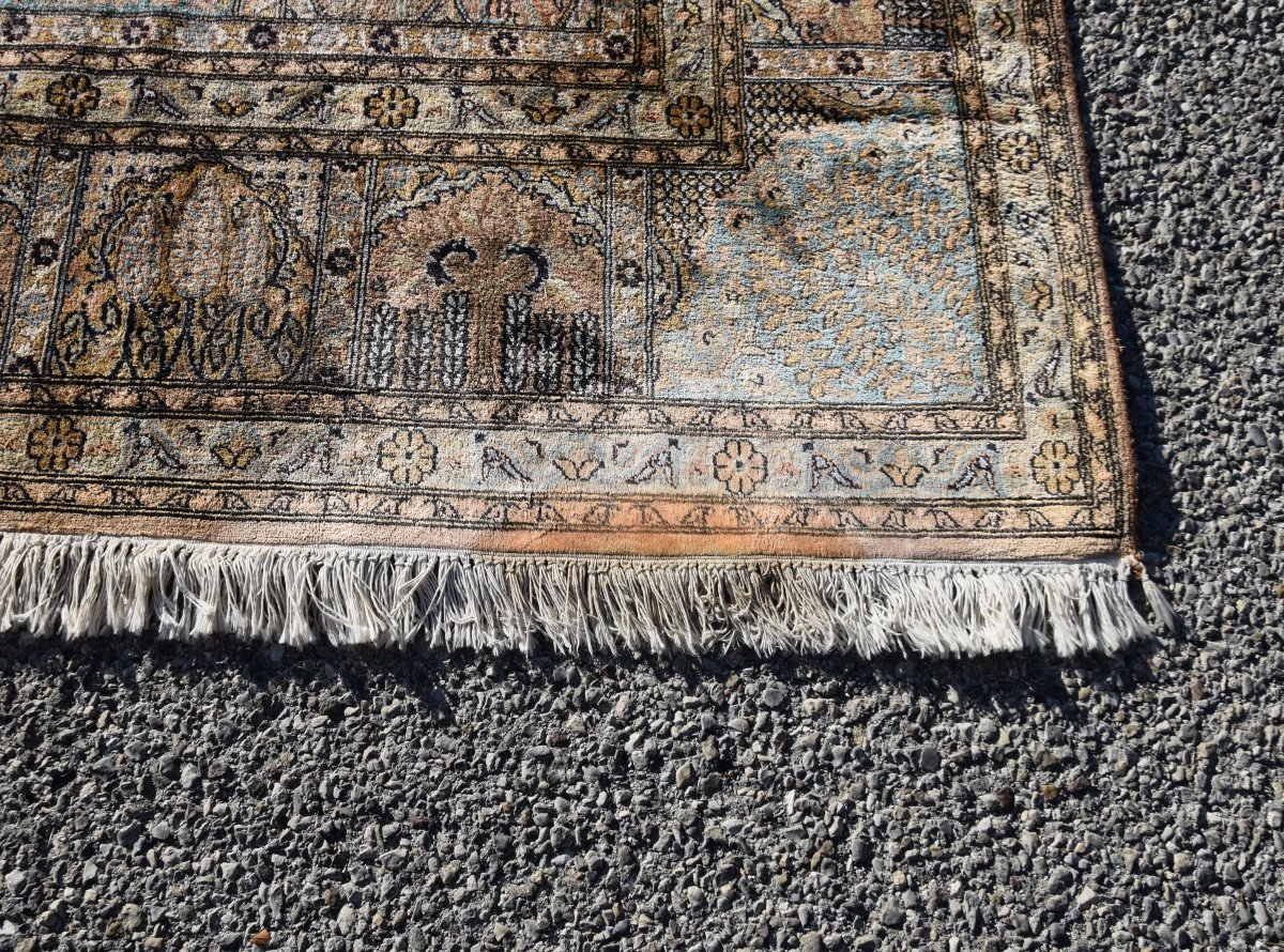 Tapis d'Orient Kashmir Inde Soie : 1.95 X 3.00 Mètres  -photo-4