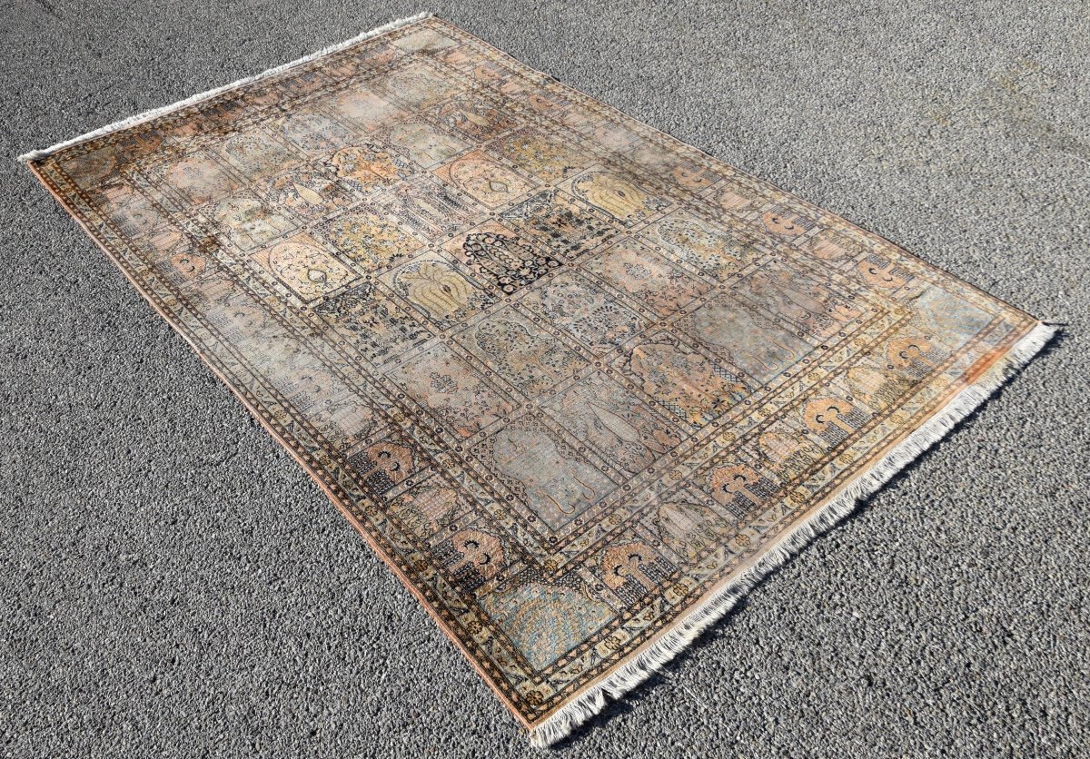 Tapis d'Orient Kashmir Inde Soie : 1.95 X 3.00 Mètres  -photo-5