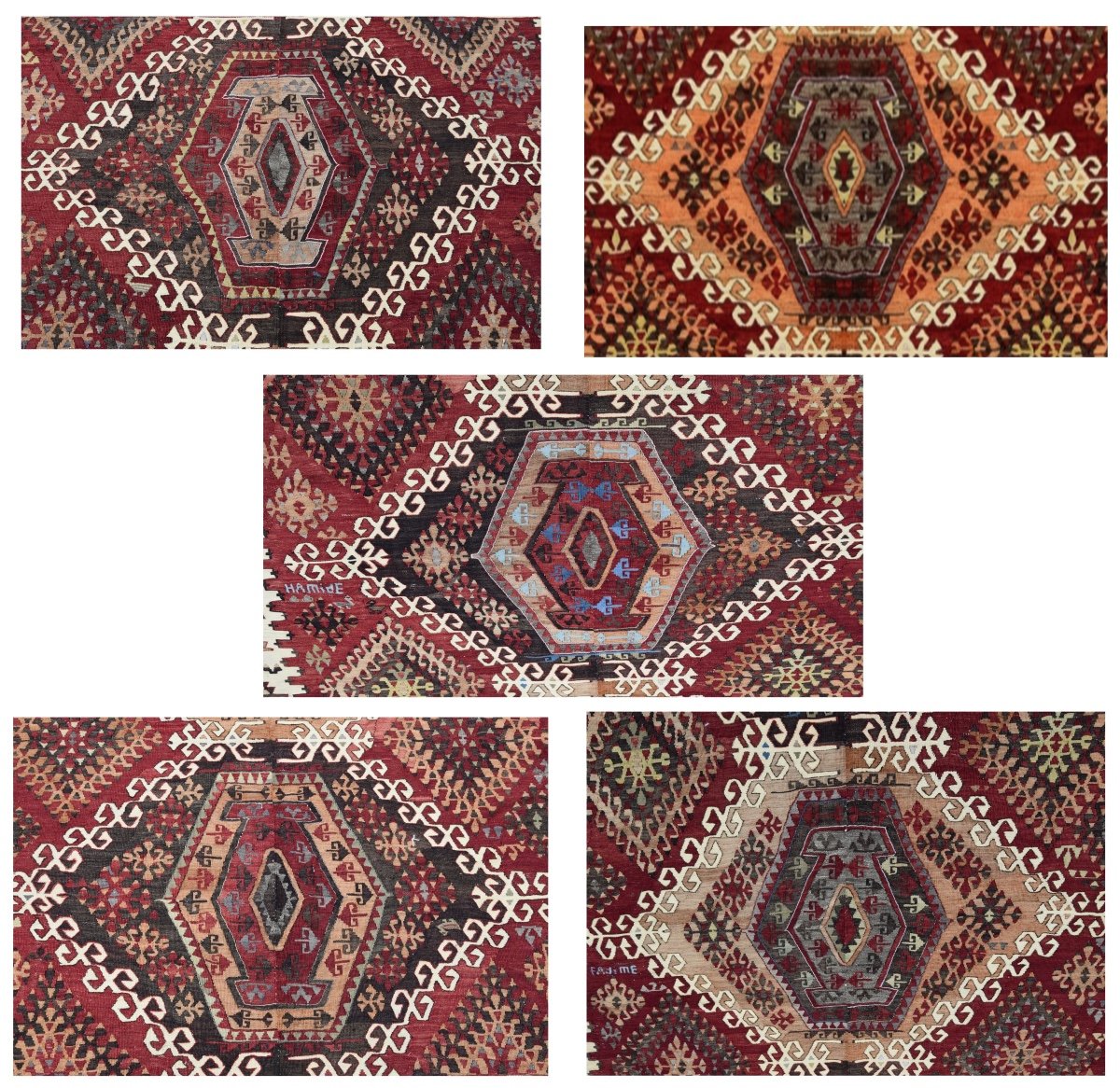 Grand Tapis Kilim Anatolien Turc  : 4.06  X 1.90 Mètres - Parfait état-photo-5