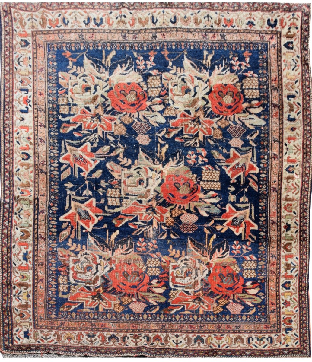 Tapis Iranien Ancien Afshar Golfang : 2.00 X 1.64 Mètres 