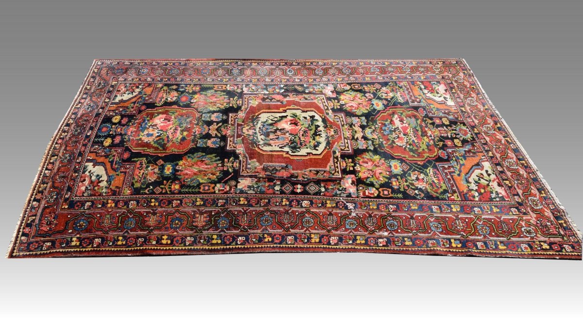 Tapis d'Orient Iran Ancien Bakhtiar Faradombeh : 3.37 x 2.13 Mètres-photo-3