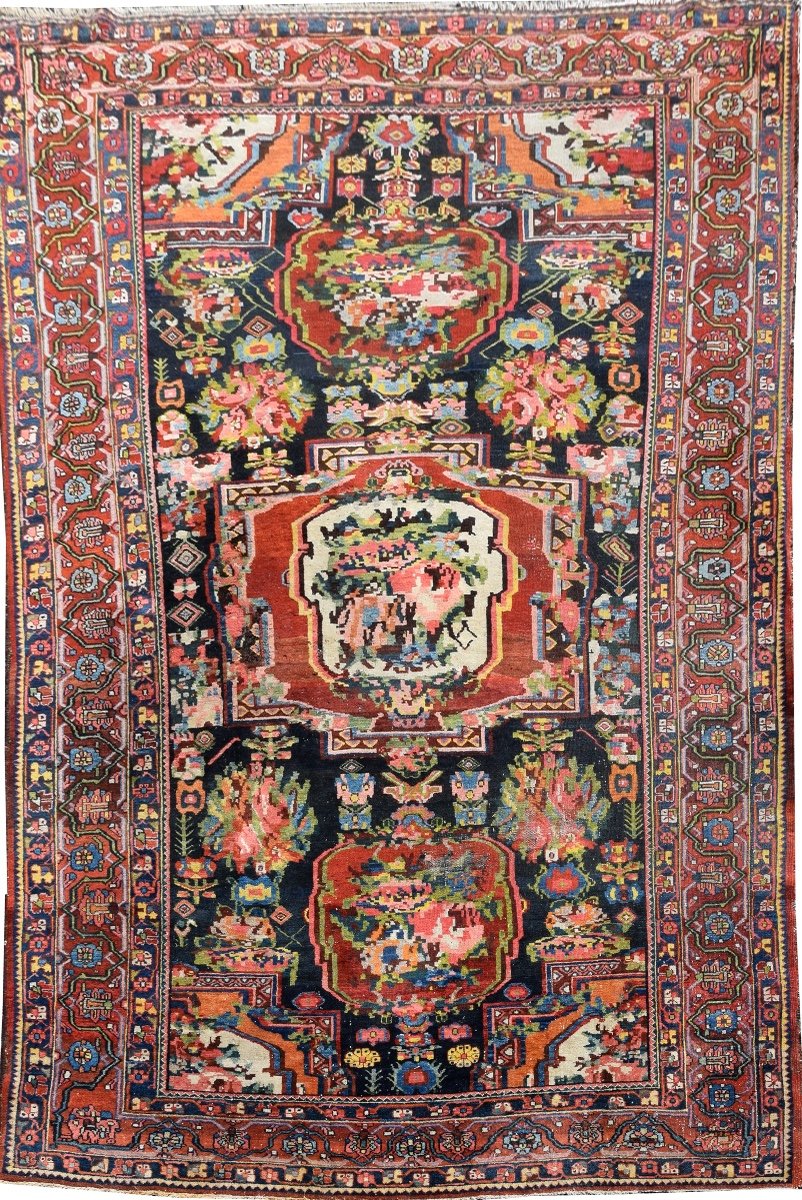 Tapis d'Orient Iran Ancien Bakhtiar Faradombeh : 3.37 x 2.13 Mètres