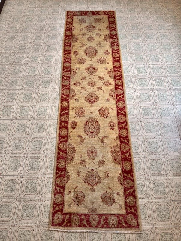 Ziegler Oriental Rug - Dimensions: 2.95 X 0.80 Meters - Wool, Handmade-photo-2
