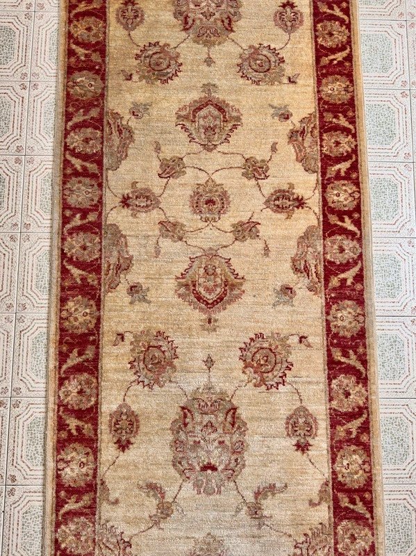 Ziegler Oriental Rug - Dimensions: 2.95 X 0.80 Meters - Wool, Handmade-photo-4