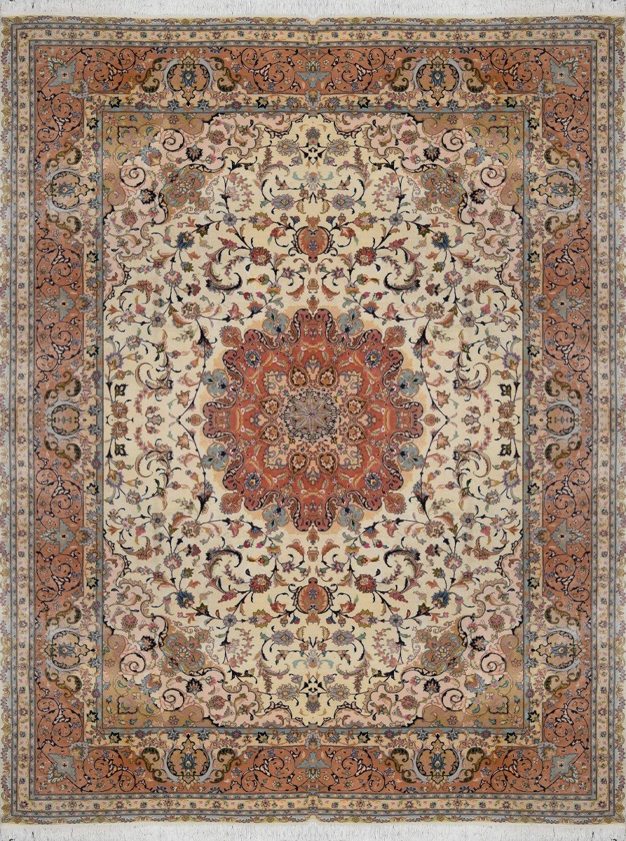 Oriental Rug Iran Tabriz Wool And Silk: 2.50 X 3.50 Meters-photo-2