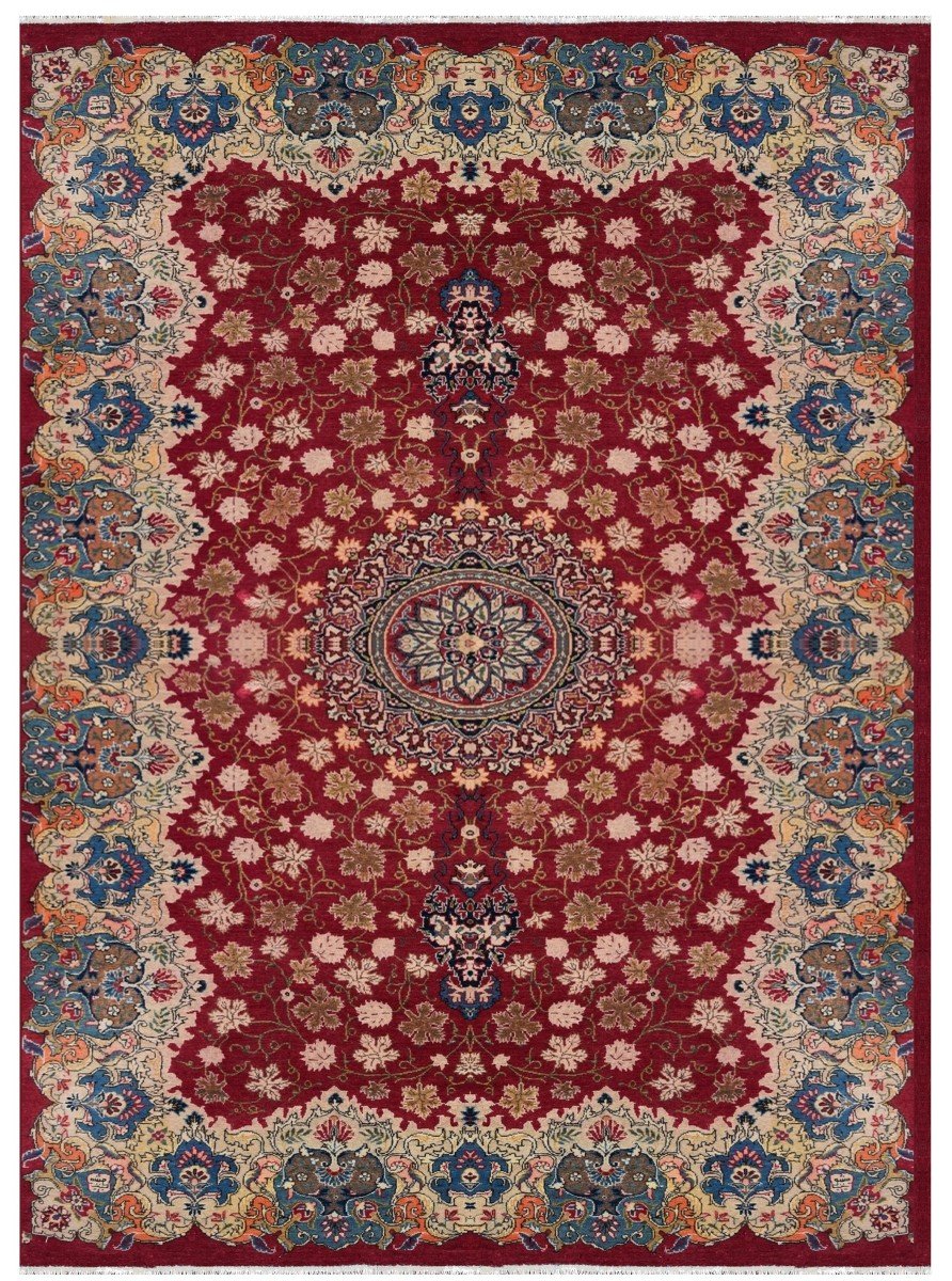 Tapis d'Orient Iran, Kashan  Persan - Milieu  XXème Siècle. 2.15 x 1.42 Mètres