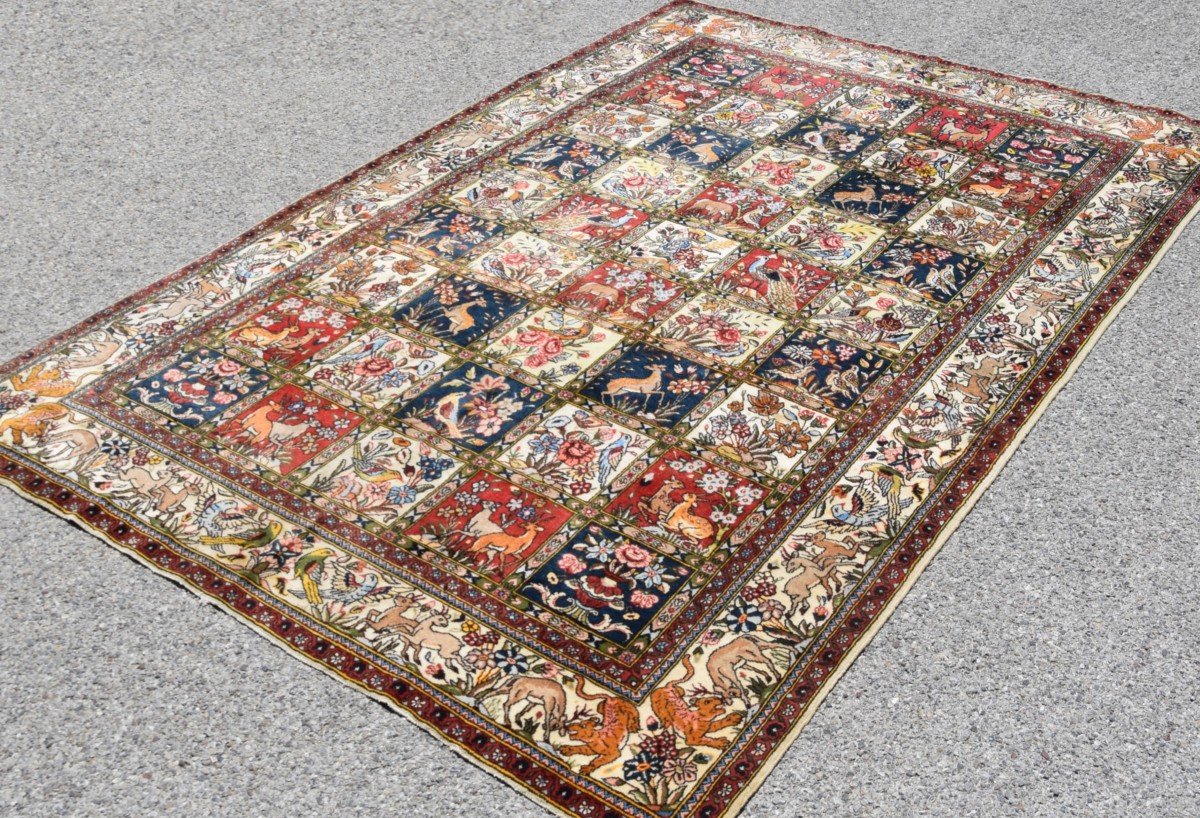 Oriental Persian Rug Iran Bakthiar Chaleshotor : 2.00 X 3.00 Meters - Entirely Handmade-photo-4