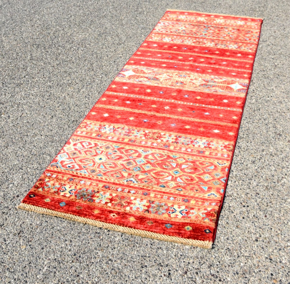 Tapis d'Orient Khorjeen Afghanistan : 2.50 X 0.82 M-photo-3