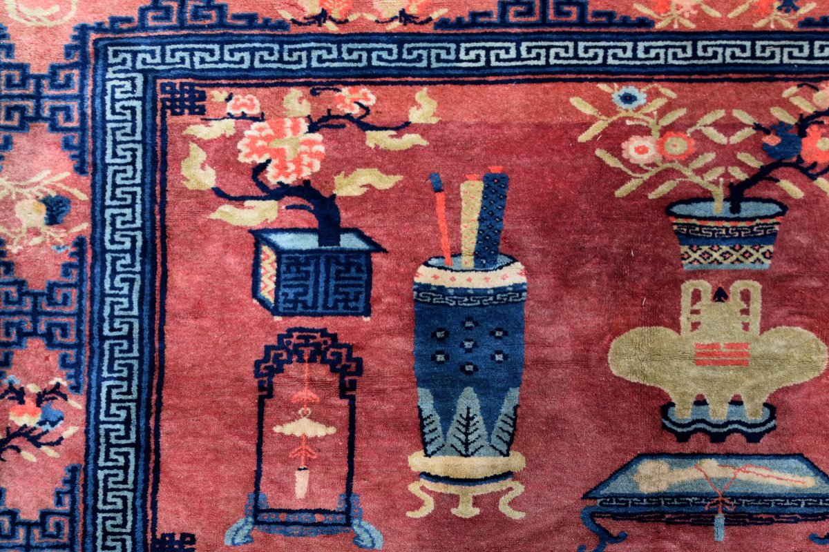 Old Chinese Beijing Rug: 160 X 230 Cm-photo-4