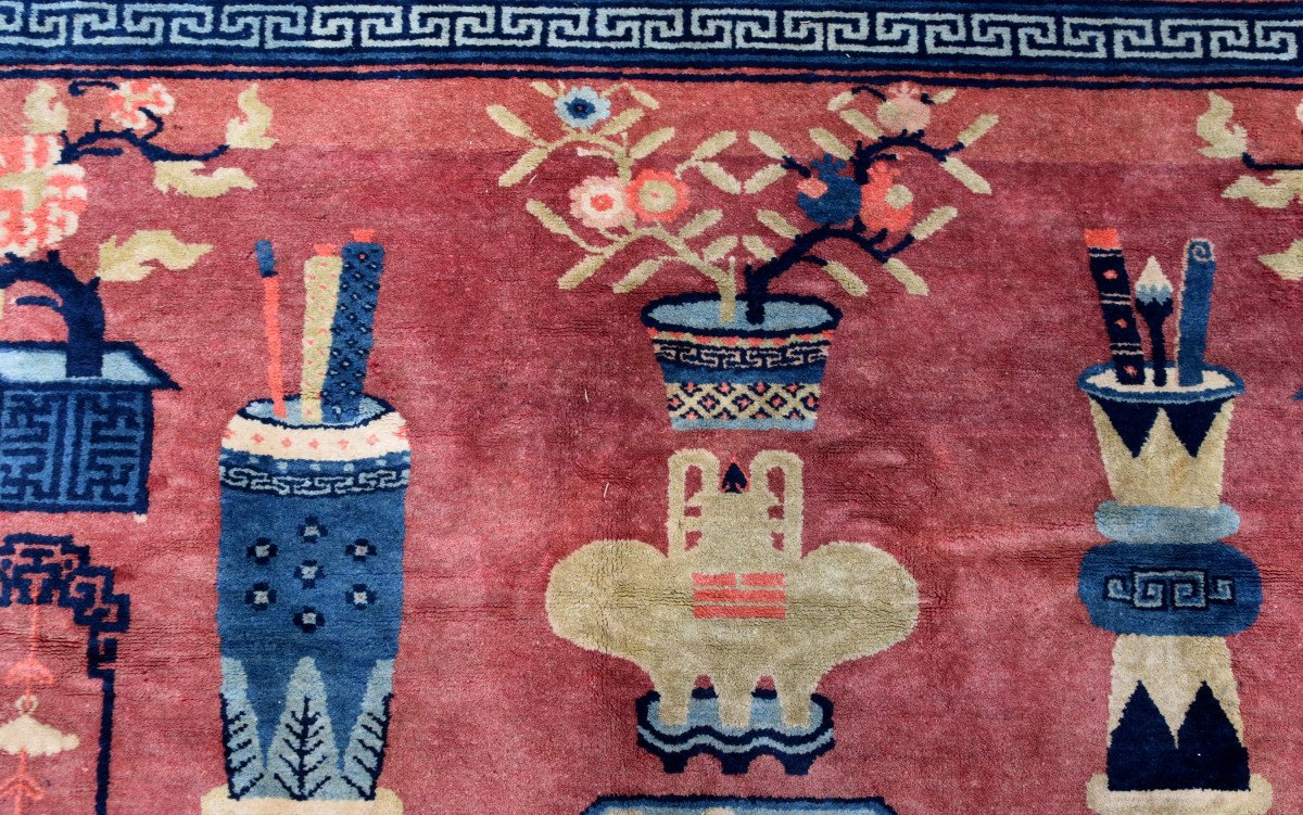 Old Chinese Beijing Rug: 160 X 230 Cm-photo-8