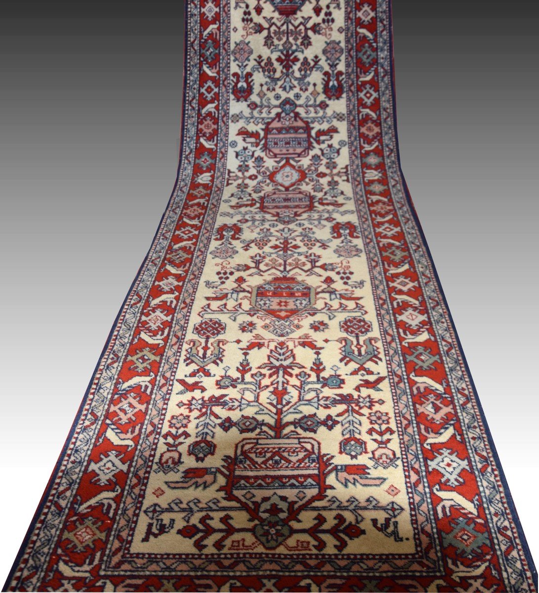 Grand et long  Tapis d'Orient Caucase Kazak Urss : 0.80 X 3.50 Mètres 