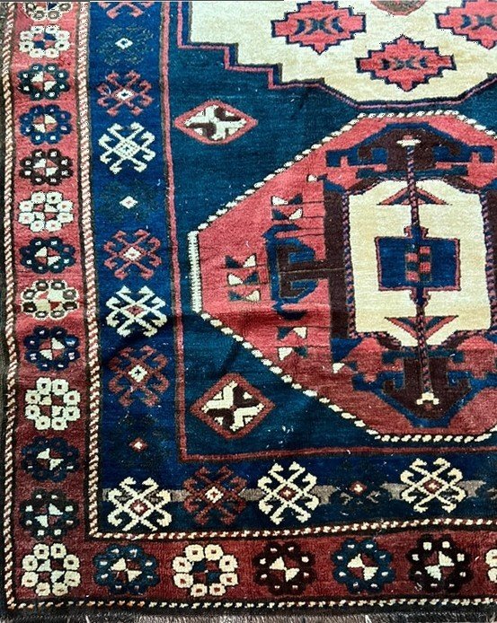 Oriental Carpet From The Caucasus Kazak: 3.50 X 1.30 Meters - Hallway Rug, Runner-photo-3