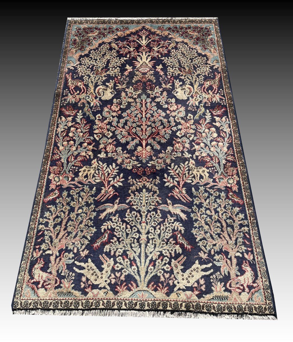 Iran Ghoum Oriental Rug: 1.70 X 0.96 Meters, Wool And Silk-photo-2