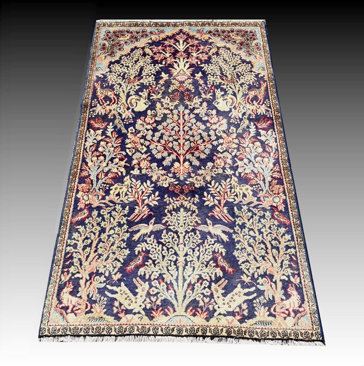 Iran Ghoum Oriental Rug: 1.70 X 0.96 Meters, Wool And Silk-photo-4