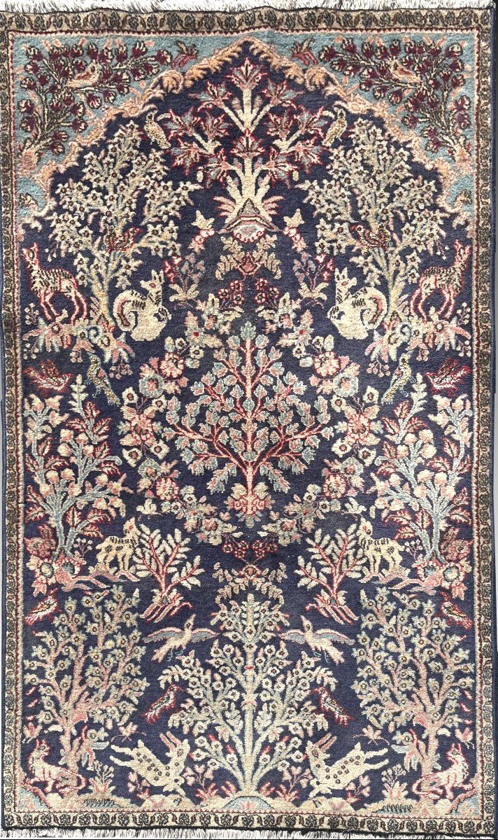 Iran Ghoum Oriental Rug: 1.70 X 0.96 Meters, Wool And Silk