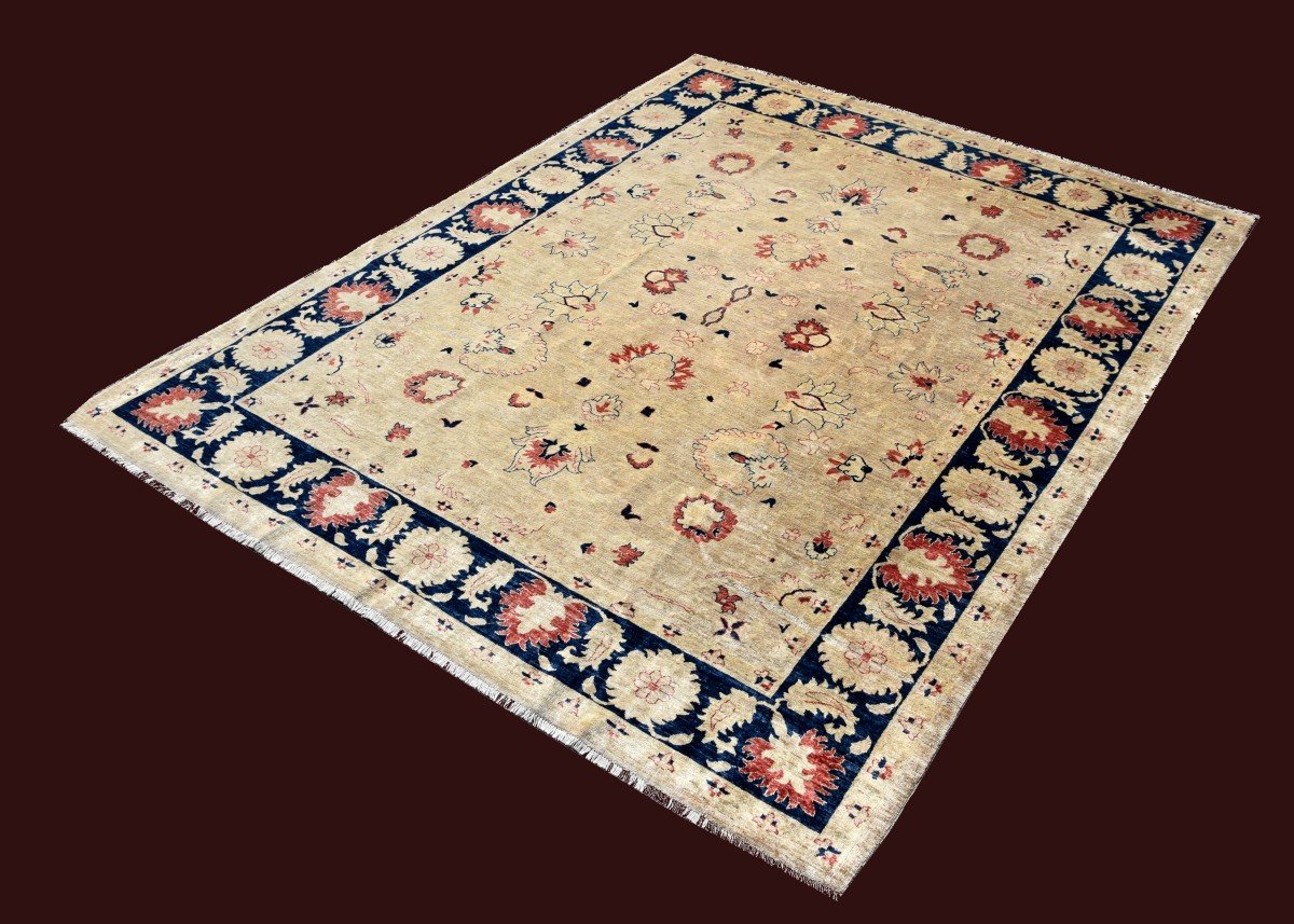 Tapis d'Orient Ziegler : 3.00 X 2.45 Mètres - Laine Fait Main-photo-3