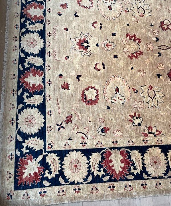 Tapis d'Orient Ziegler : 3.00 X 2.45 Mètres - Laine Fait Main-photo-2