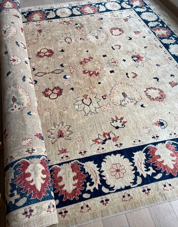 Tapis d'Orient Ziegler : 3.00 X 2.45 Mètres - Laine Fait Main-photo-3