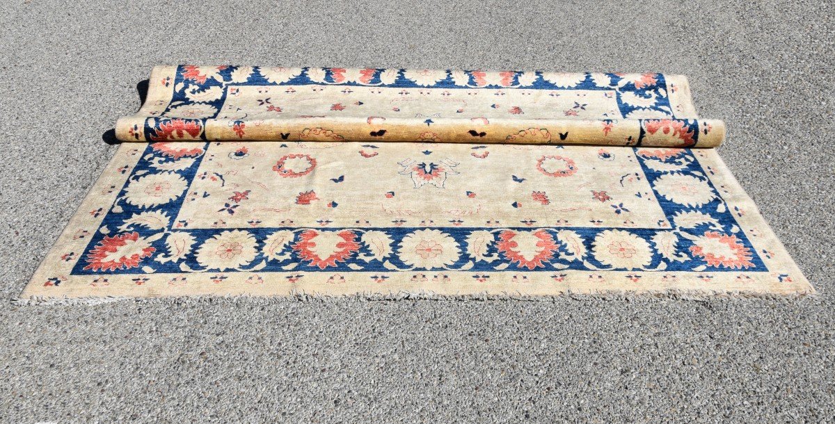 Tapis d'Orient Ziegler : 3.00 X 2.45 Mètres - Laine Fait Main-photo-5