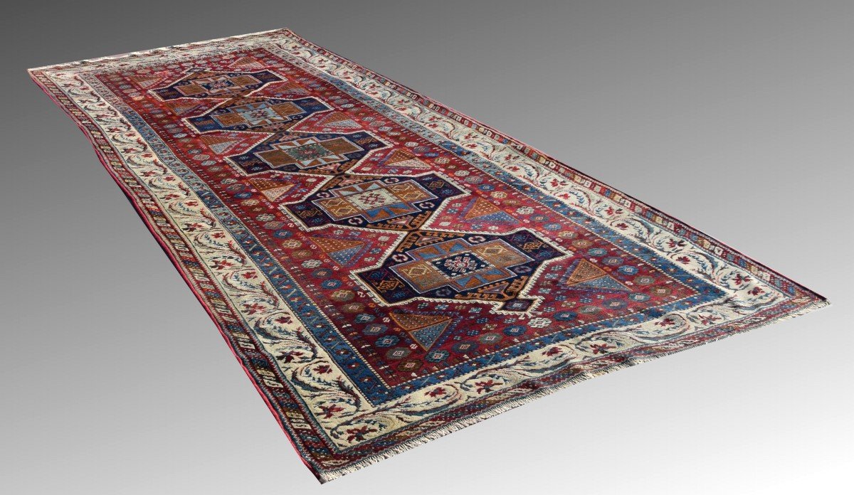 Antique Turkish Rug: Reşiyan, Kurdish Tribe: 1.58 X 3.35 Meters-photo-2