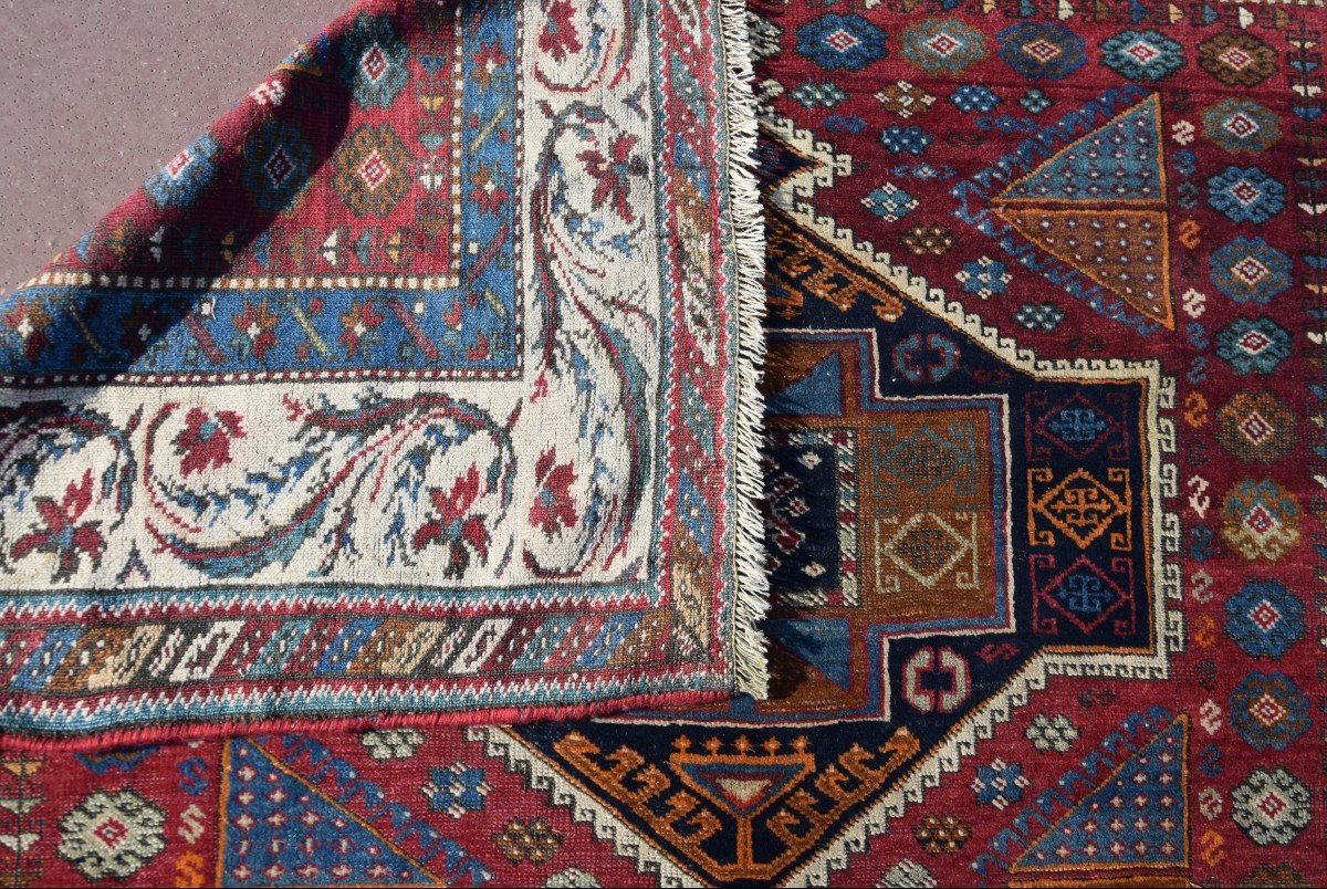 Antique Turkish Rug: Reşiyan, Kurdish Tribe: 1.58 X 3.35 Meters-photo-3