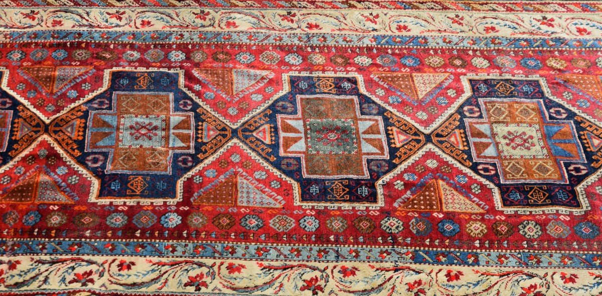 Antique Turkish Rug: Reşiyan, Kurdish Tribe: 1.58 X 3.35 Meters-photo-7