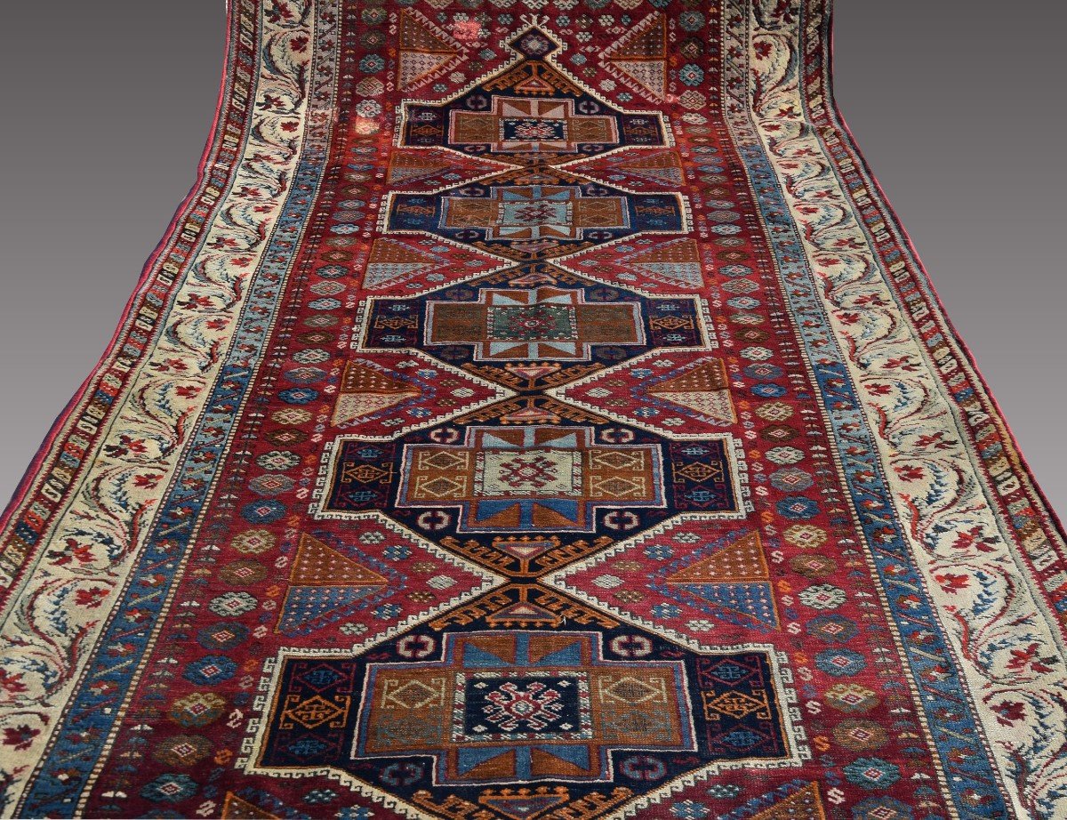 Antique Turkish Rug: Reşiyan, Kurdish Tribe: 1.58 X 3.35 Meters