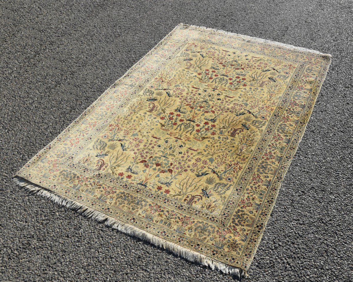 Oriental Rug Iran Nain Wool And Silk - Signed - 1.60 X 2.30 Meters-photo-6