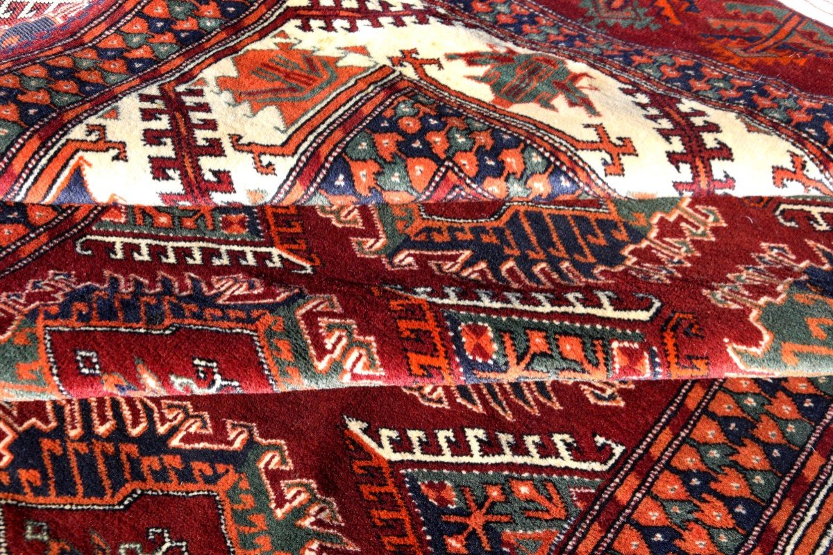 Turkmen Kizil-ayak Bukhara Rug: 2.70 X 1.86 M - Handmade-photo-6