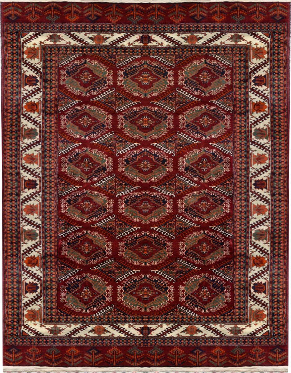 Turkmen Kizil-ayak Bukhara Rug: 2.70 X 1.86 M - Handmade