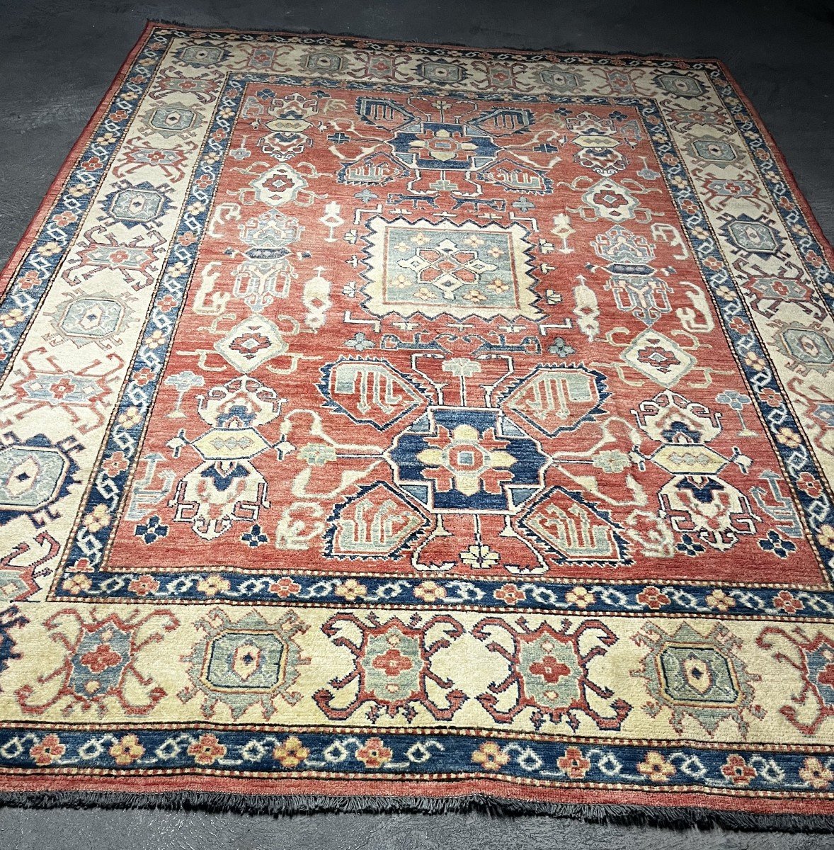 Ghazni Afghanistan Oriental Rug: 3.14 X 2.20 Meters -photo-3