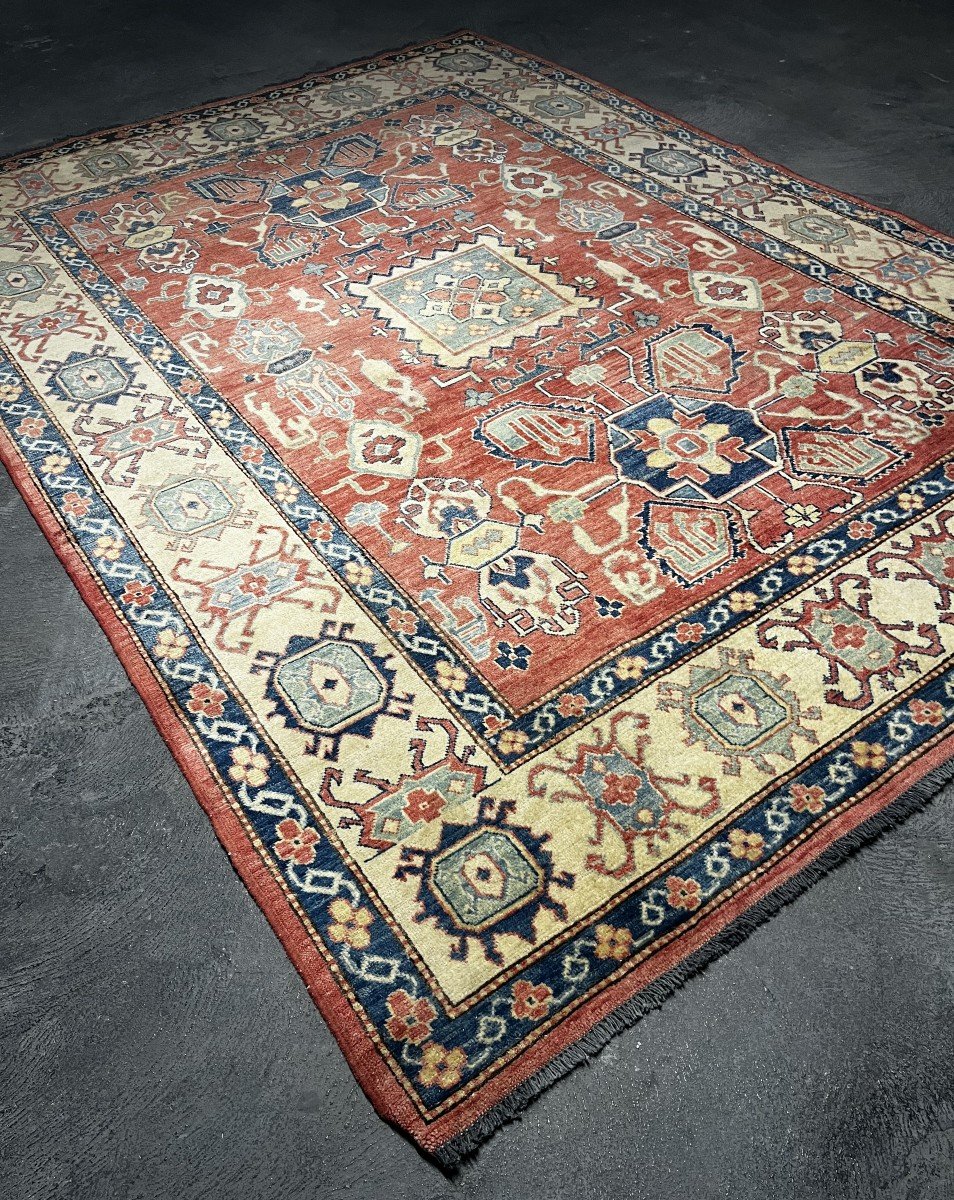 Ghazni Afghanistan Oriental Rug: 3.14 X 2.20 Meters -photo-4