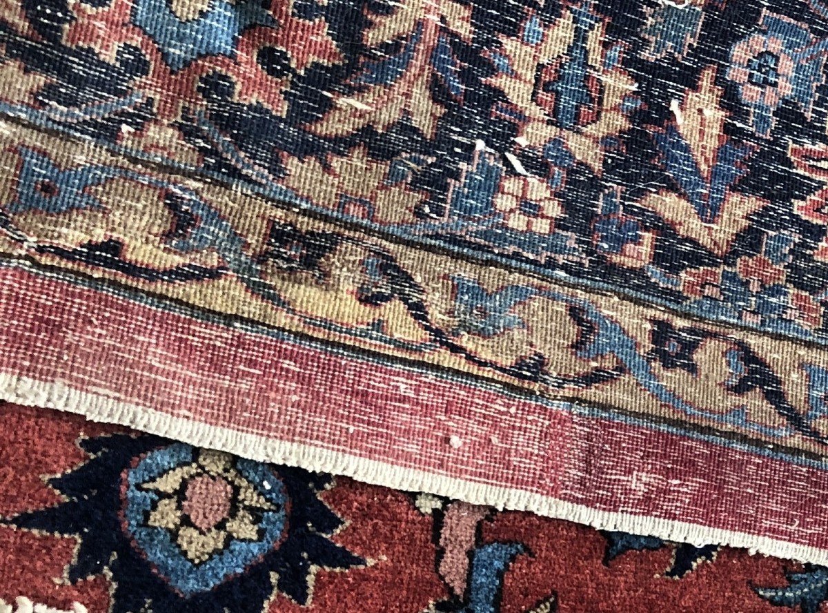 Oriental Rug Iran Kashan Manchester Wool: 2.80 X 3.60 Meters -photo-4