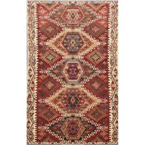 Grand Tapis Kilim Anatolien Turc  : 4.06  X 1.90 Mètres - Parfait état