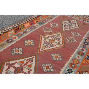 Tapis Kilim d'Orient  Shiraz Gashgaï Ancien :   1.50 X 2.85 Mètres