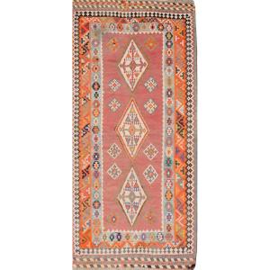 Old Shiraz Gashgaï Oriental Kilim Rug: 1.50 X 285  Meters