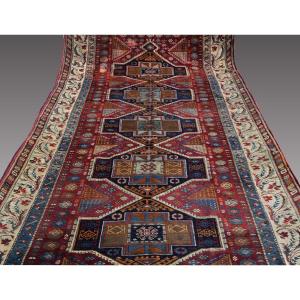 Grand Tapis d'Orient Turc Ancien : Reşiyan , Tribu Kurde : 1.58 X 3.35 Mètres