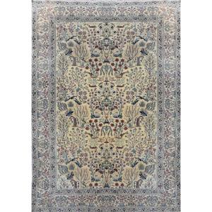 Tapis d'Orient Iran Naïn Laine et Soie - Signé - 1.60 X 2.30 Mètres