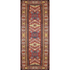 Ghazni Kazak Afghanistan Oriental Rug: 3.09 X 0.80 Meters - Runner Rug