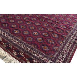 Large Semi-antique Turkmen Rug Bukhara Yomouth 370 × 224 Cm- Handmade